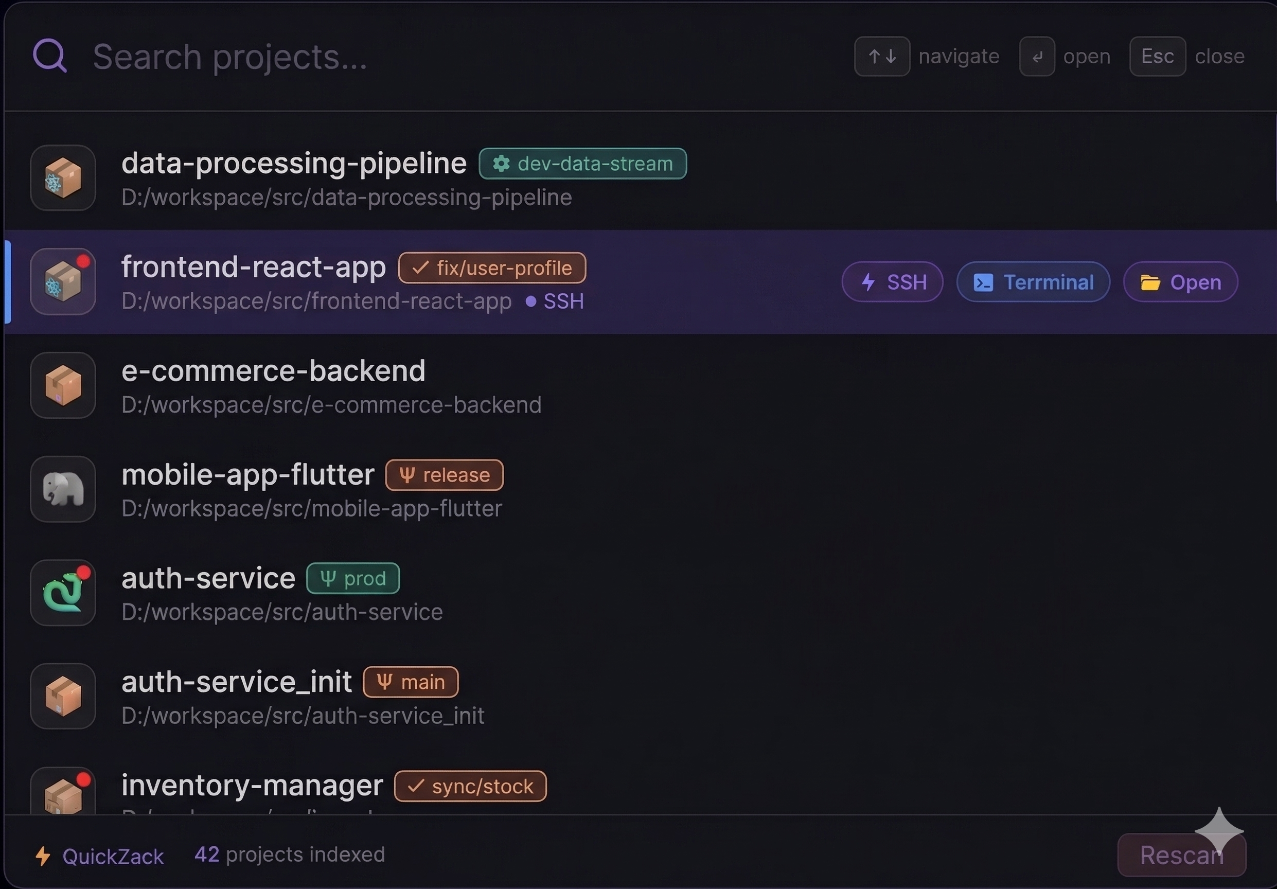 QuickZack v1.4 SSH Explorer
